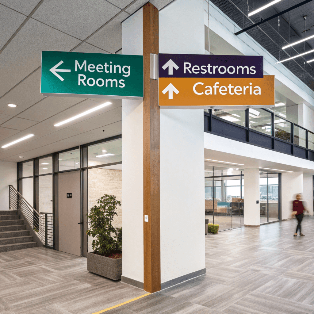 Interior office signage