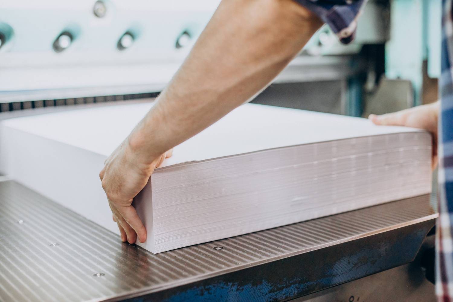 Commercial printing press output